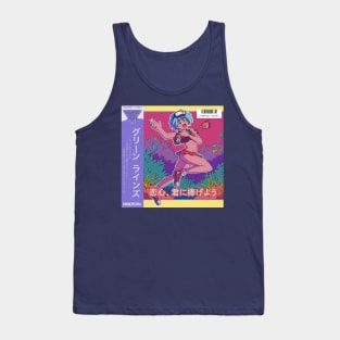 Vaporwave aesthhetic anime girl summer Tank Top